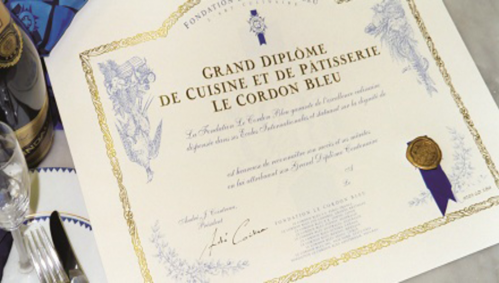 Diploma Le Cordon Bleu